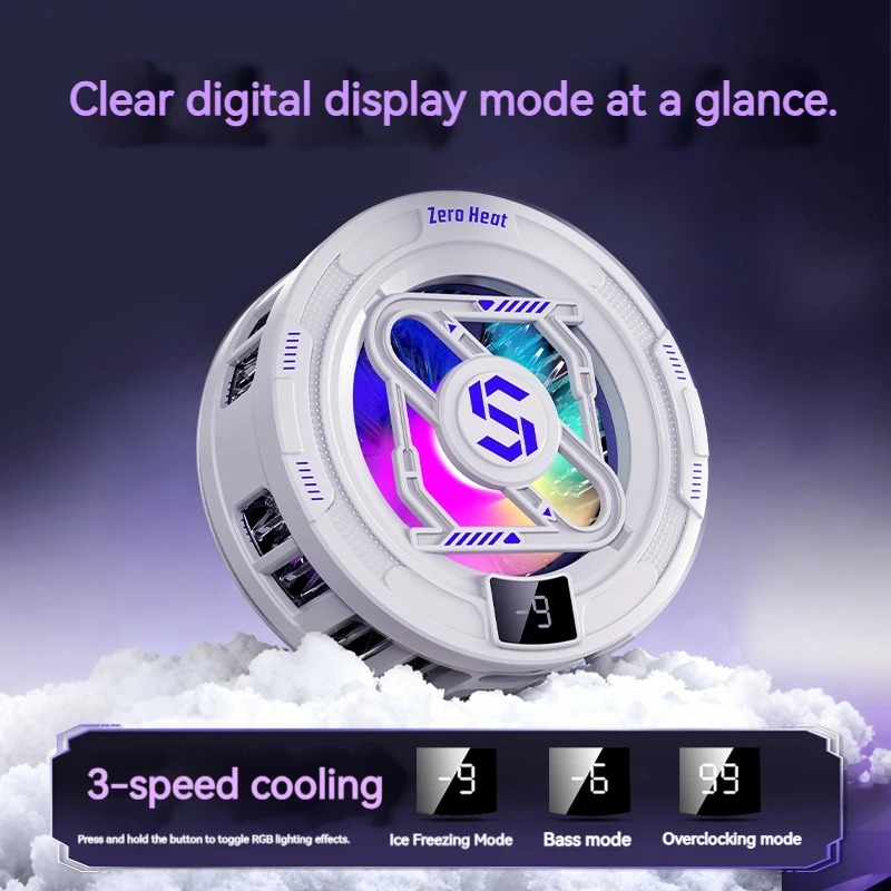 Photography Lighting Game - Resfriador Móvel K52 AI com Clipe