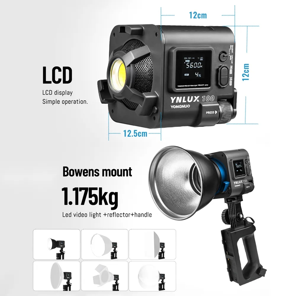 YONGNUO YNLUX100 100W 3200K-56 - Photography Lighting Handheld avaliação e preço